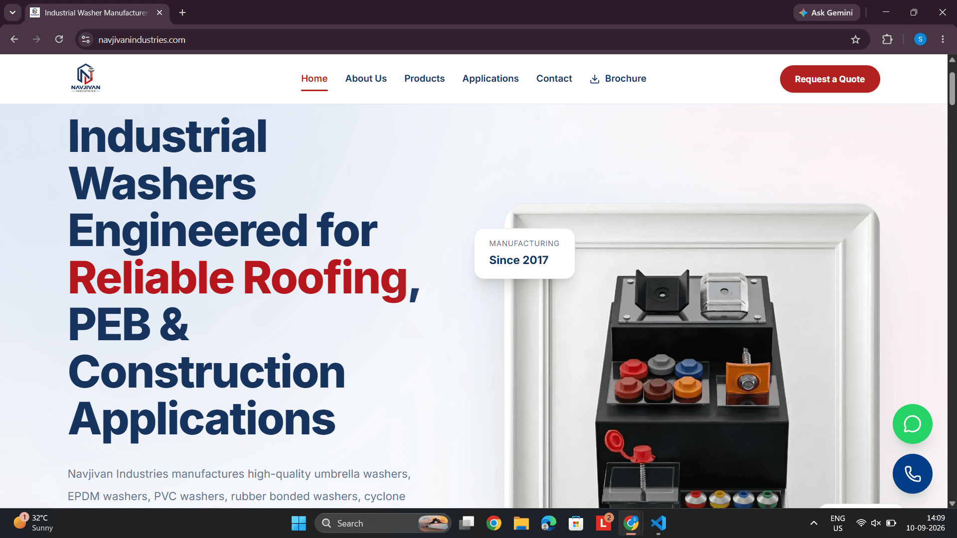 Navjivan Industries website development project