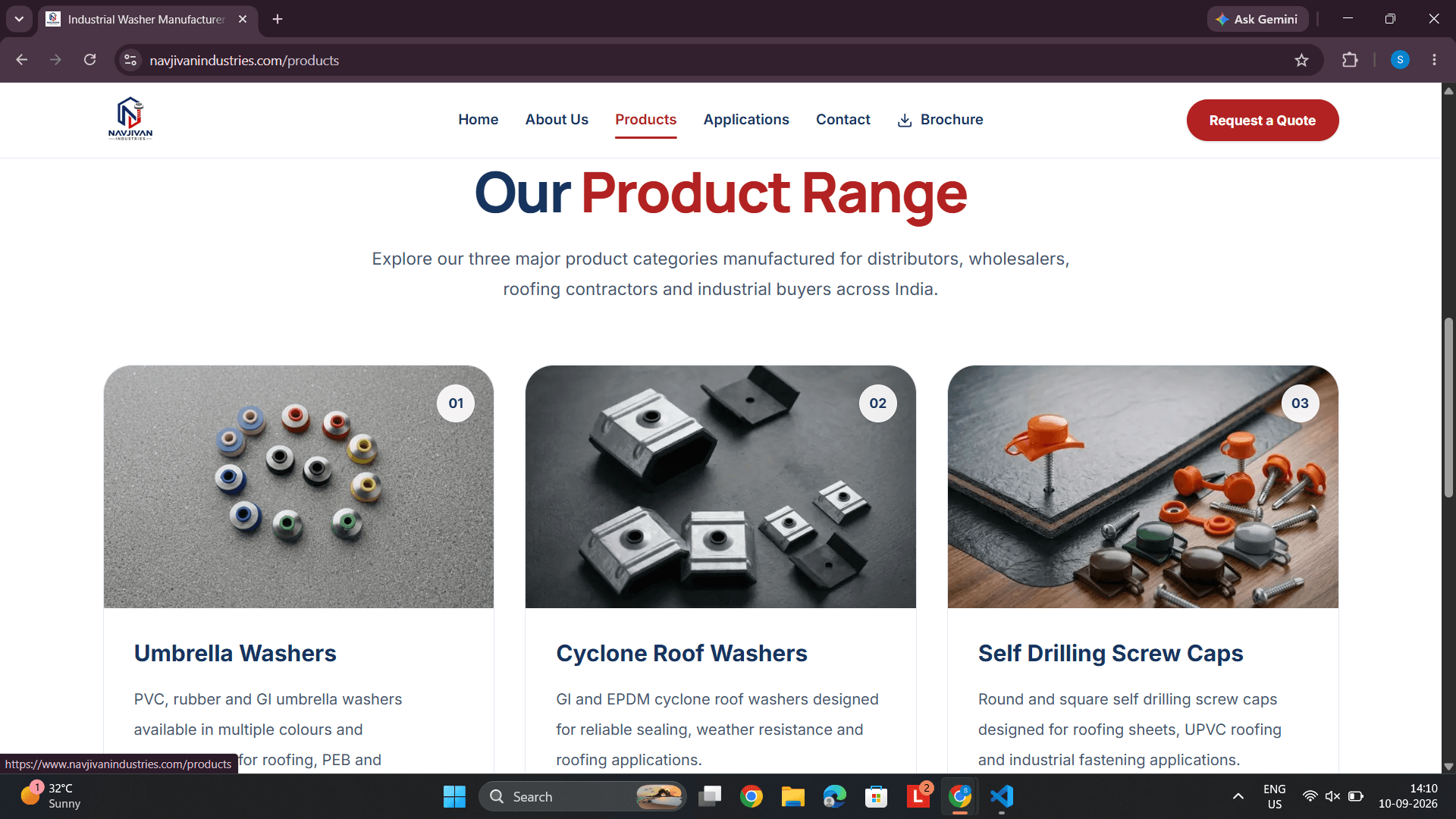 Navjivan Industries website screenshot 2