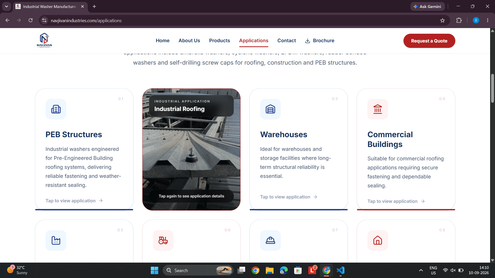 Navjivan Industries website screenshot 3