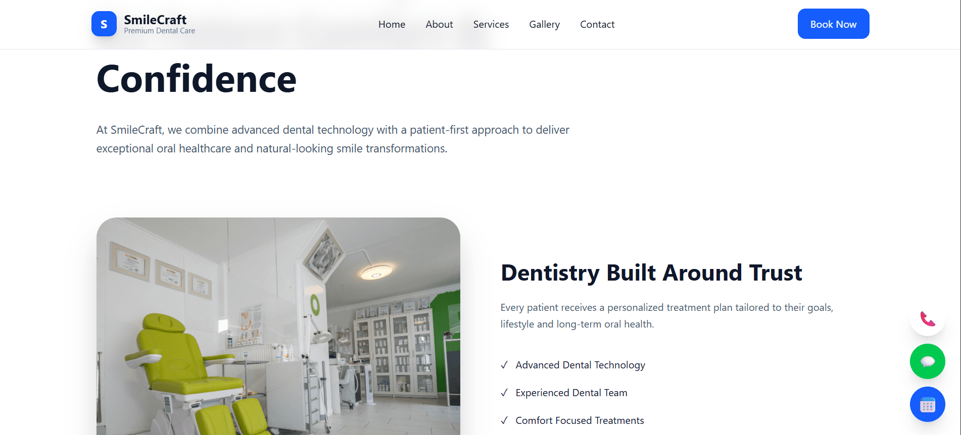 Smile Dental Craft website screenshot 2