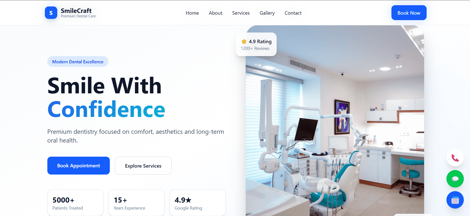 Smile Dental Craft website development project